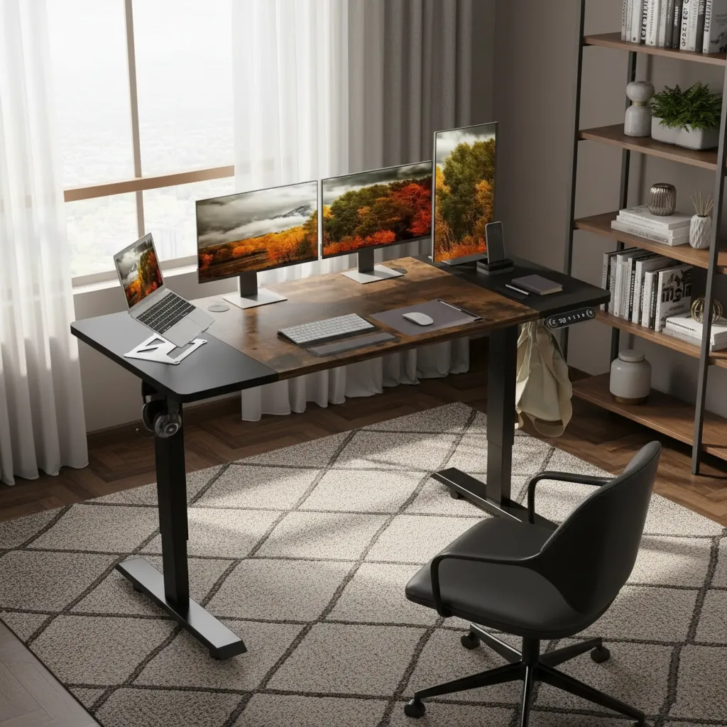 Mesa gamer de escritório com regulagem elétrica de altura automática