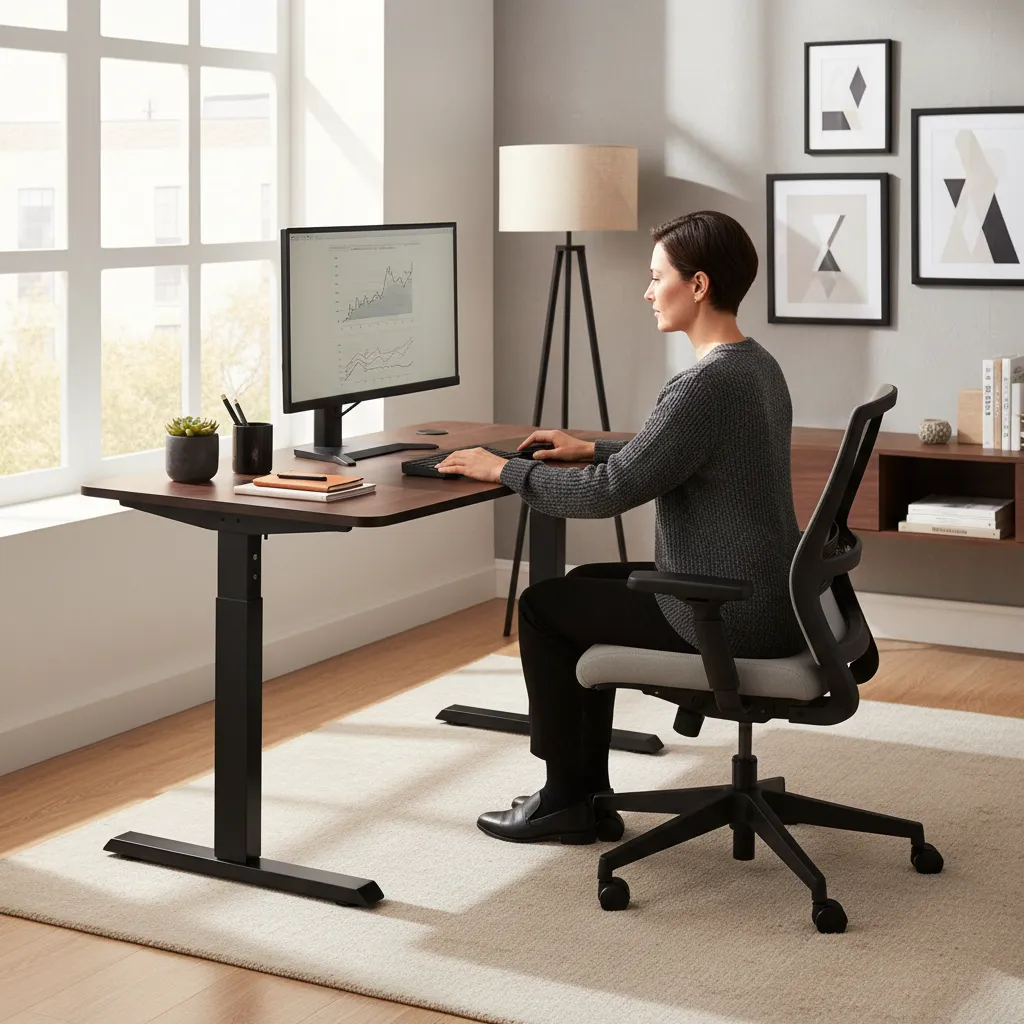 Mesa com regulagem de altura automática 120 por 60 centimetros